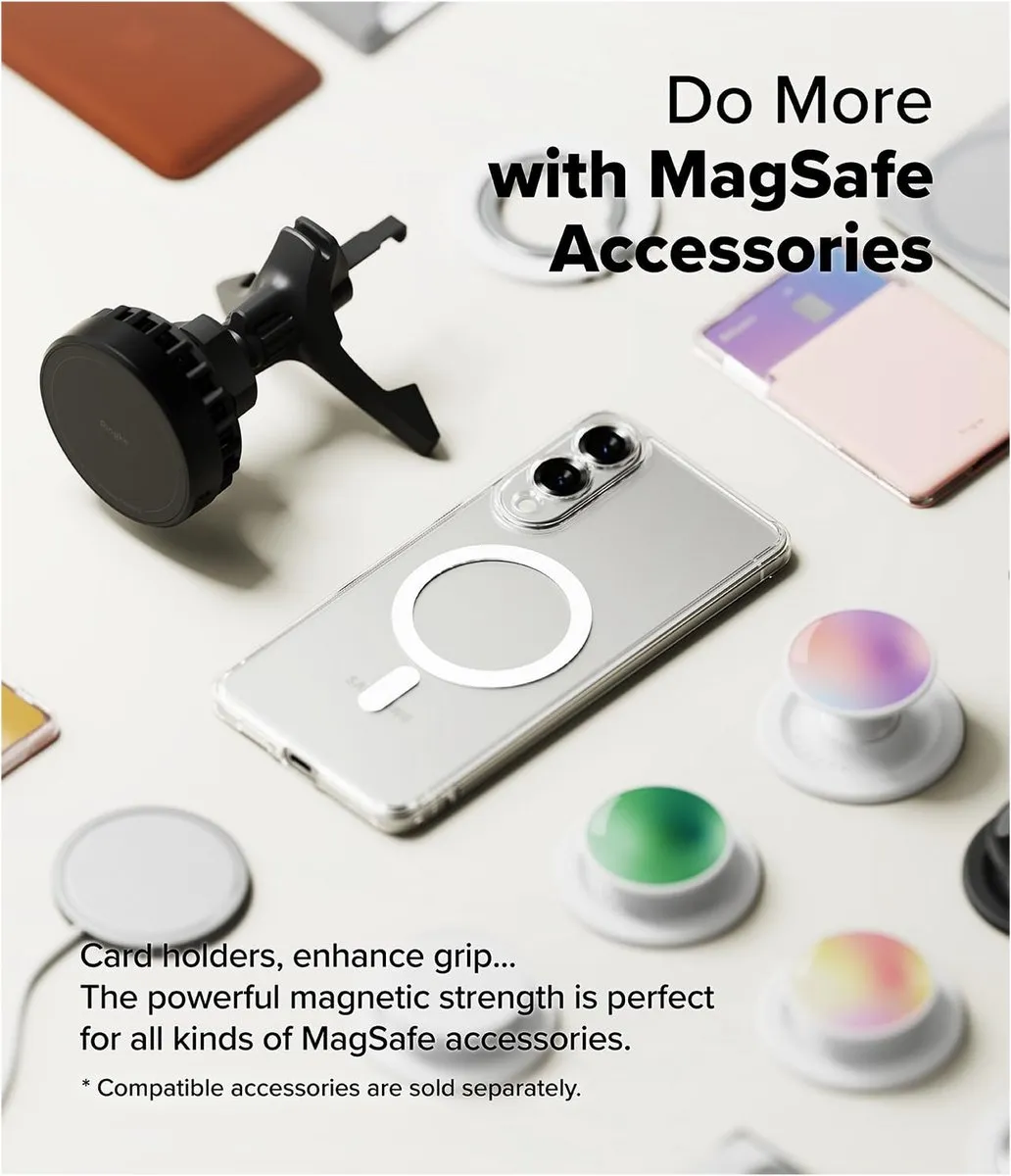 Ringke Fusion Magnetic Hoesje Samsung Galaxy S25 Edge - Transparant