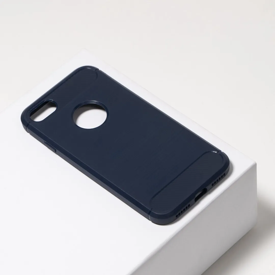 BMAX Carbon iPhone 7/8 Hoesje - Blauw