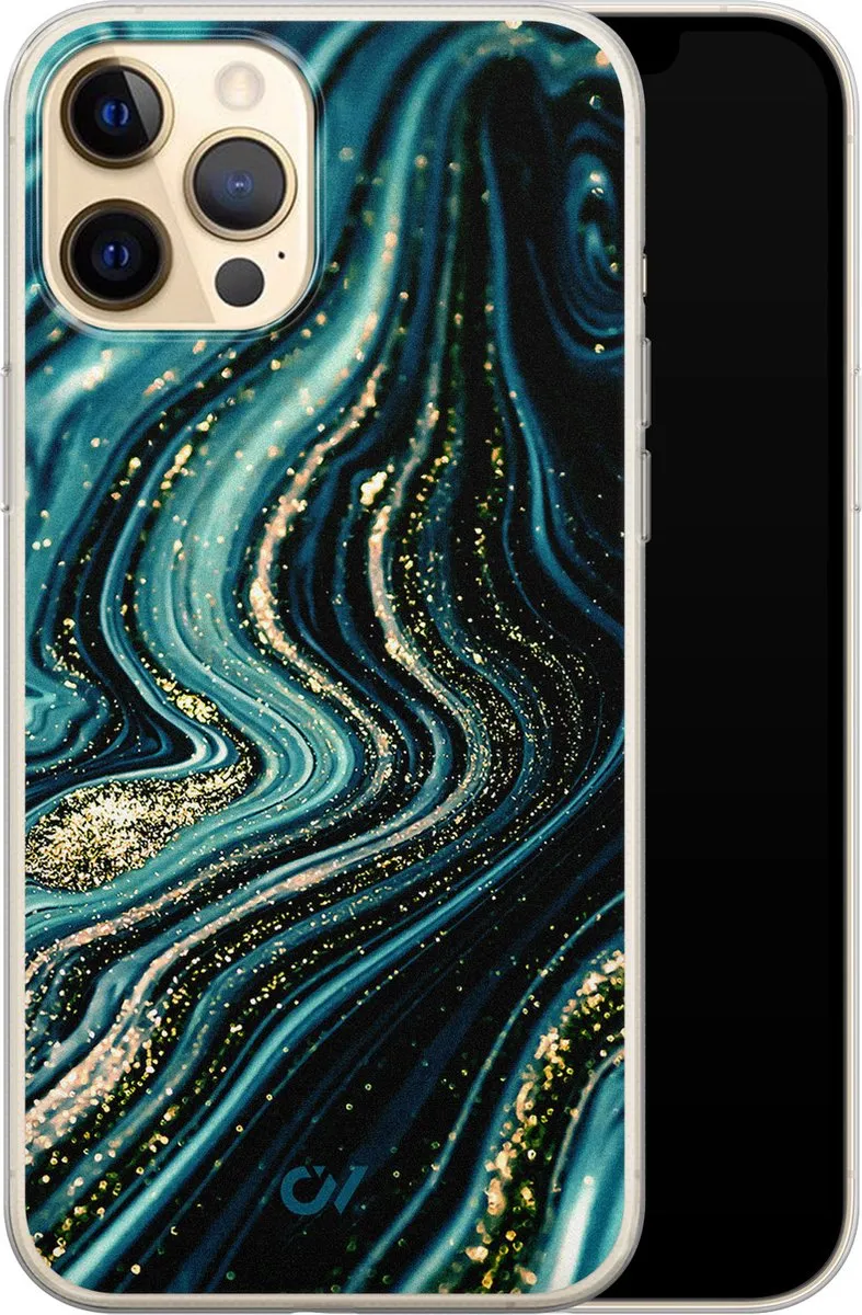 Casevibes iPhone 12 Hoesje A/13/UV/046 - Blauw