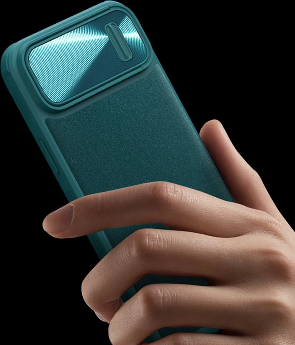 Nillkin CamShield Leather S Case - iPhone 14 Plus - Groen - afbeelding 2 van 6