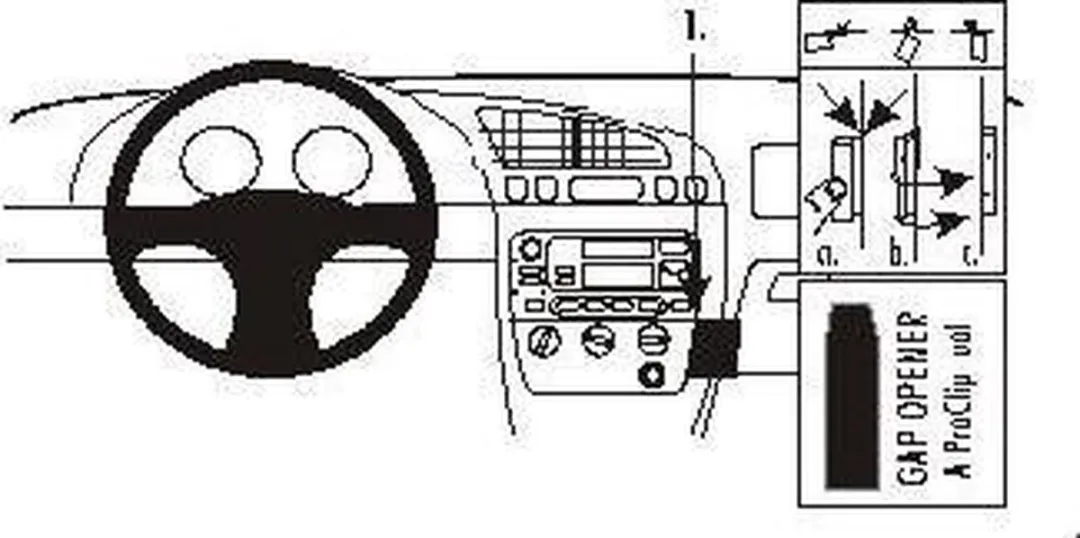 Brodit ProClip 853007 Ford Angled Mount - Zwart - afbeelding 5 van 5