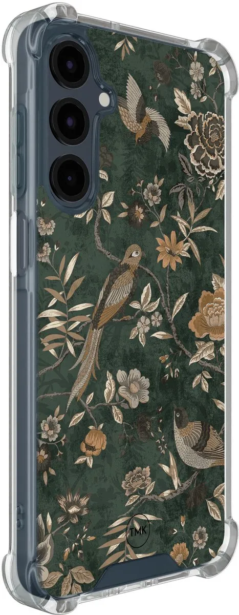 Casevibes Shockproof Hoesje Samsung Galaxy A17 S/A17/S/016 - Khaki Golden Flowers