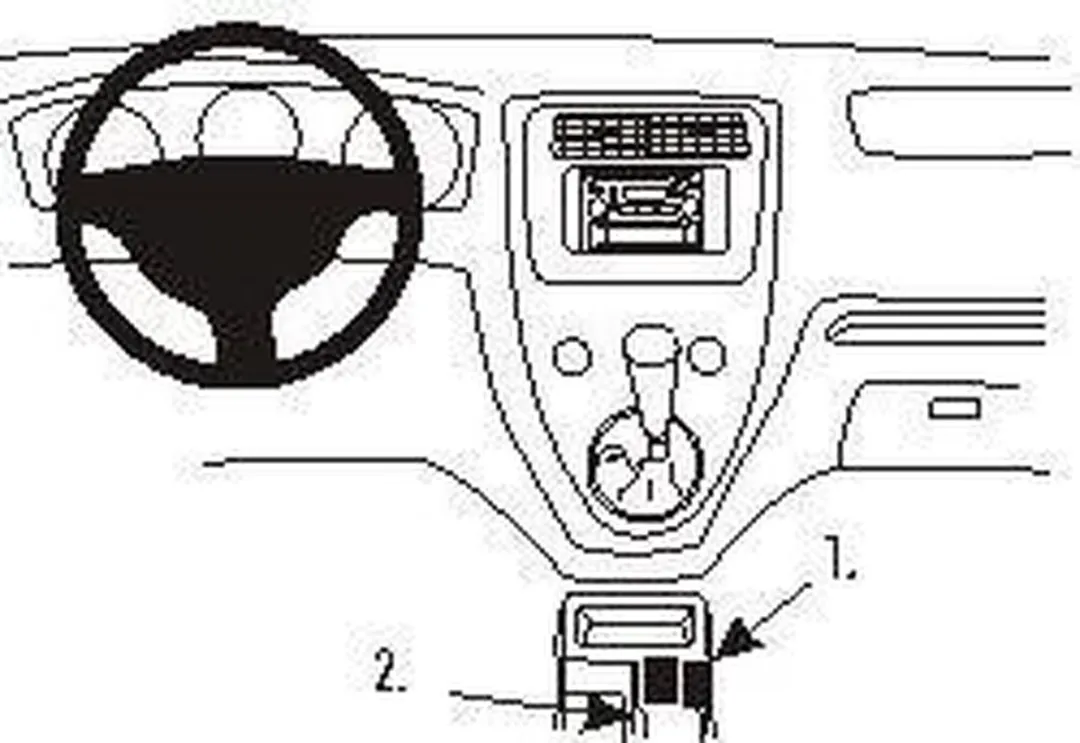 Brodit ProClip Houder Honda Civic/Stream 2001-2007 - Console - MPN 832919 - Grijs