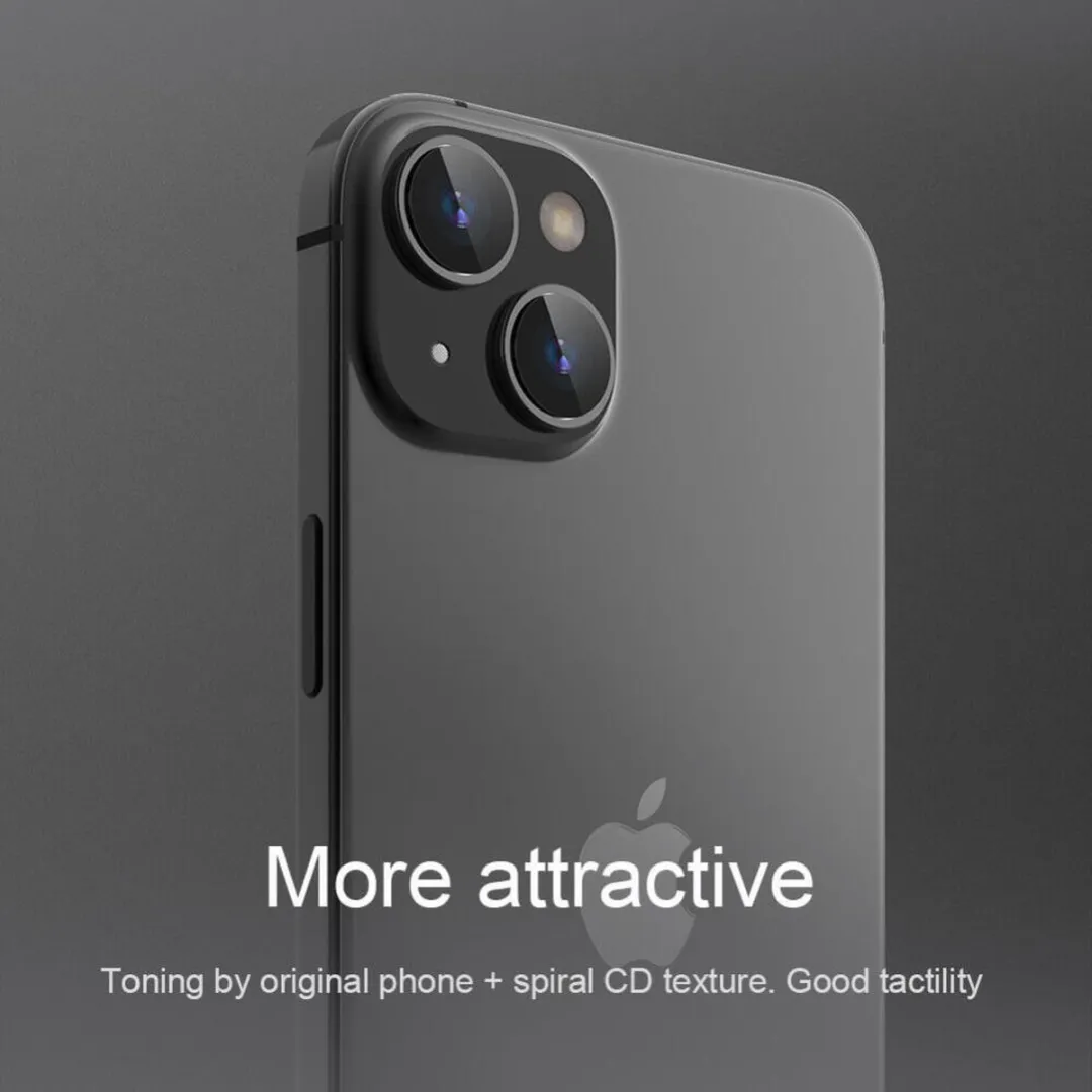 Nillkin CLR Camera Protector Glas - iPhone 15/15 Plus - Zwart - afbeelding 5 van 6