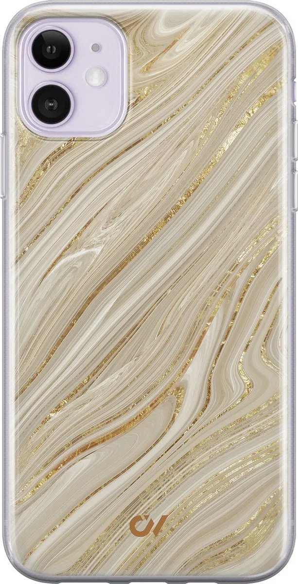 Casevibes iPhone 11 Hoesje Golden Marble