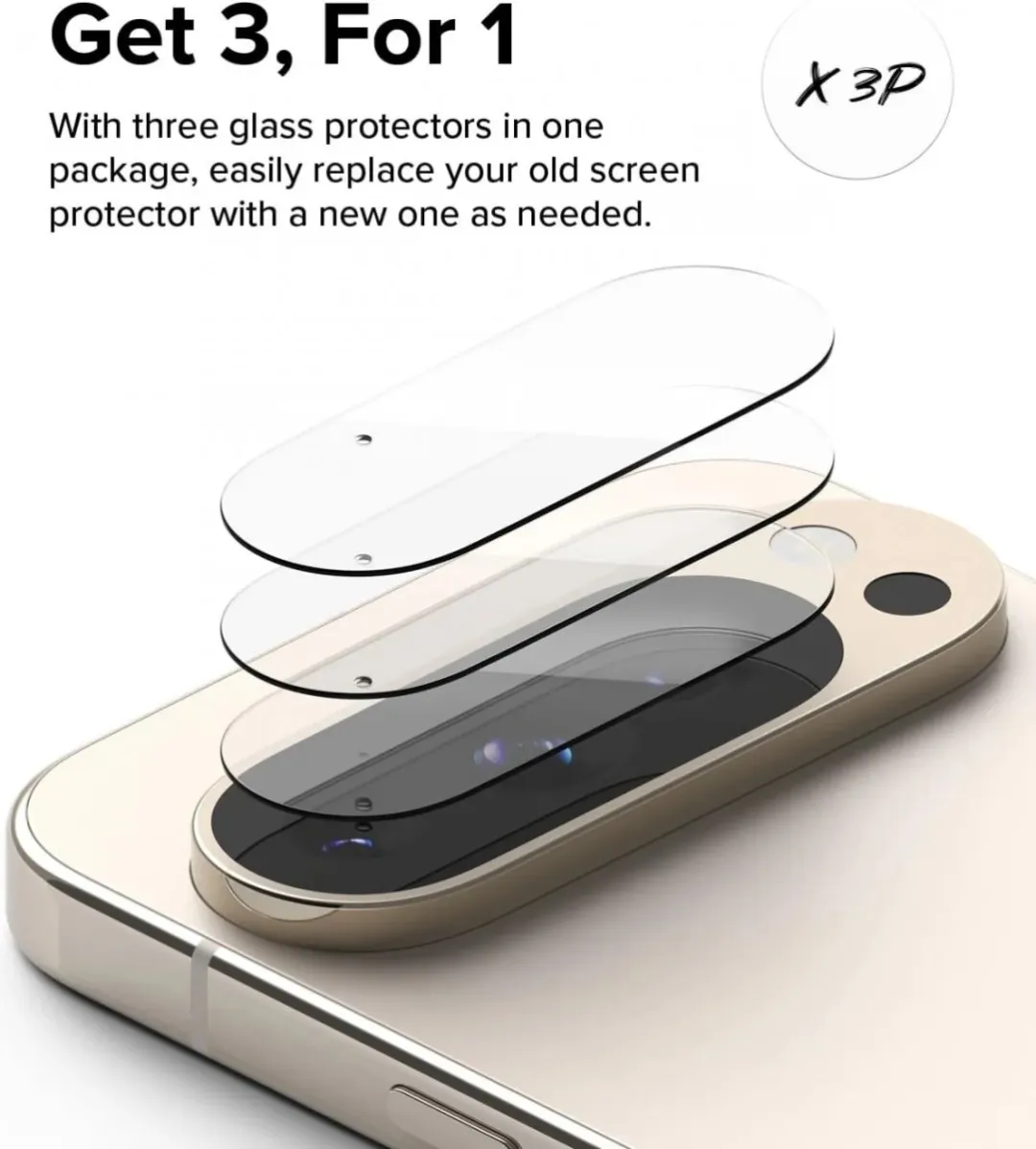 Ringke Camera Lens Protector Google Pixel 9 Pro XL - 3 Stuks