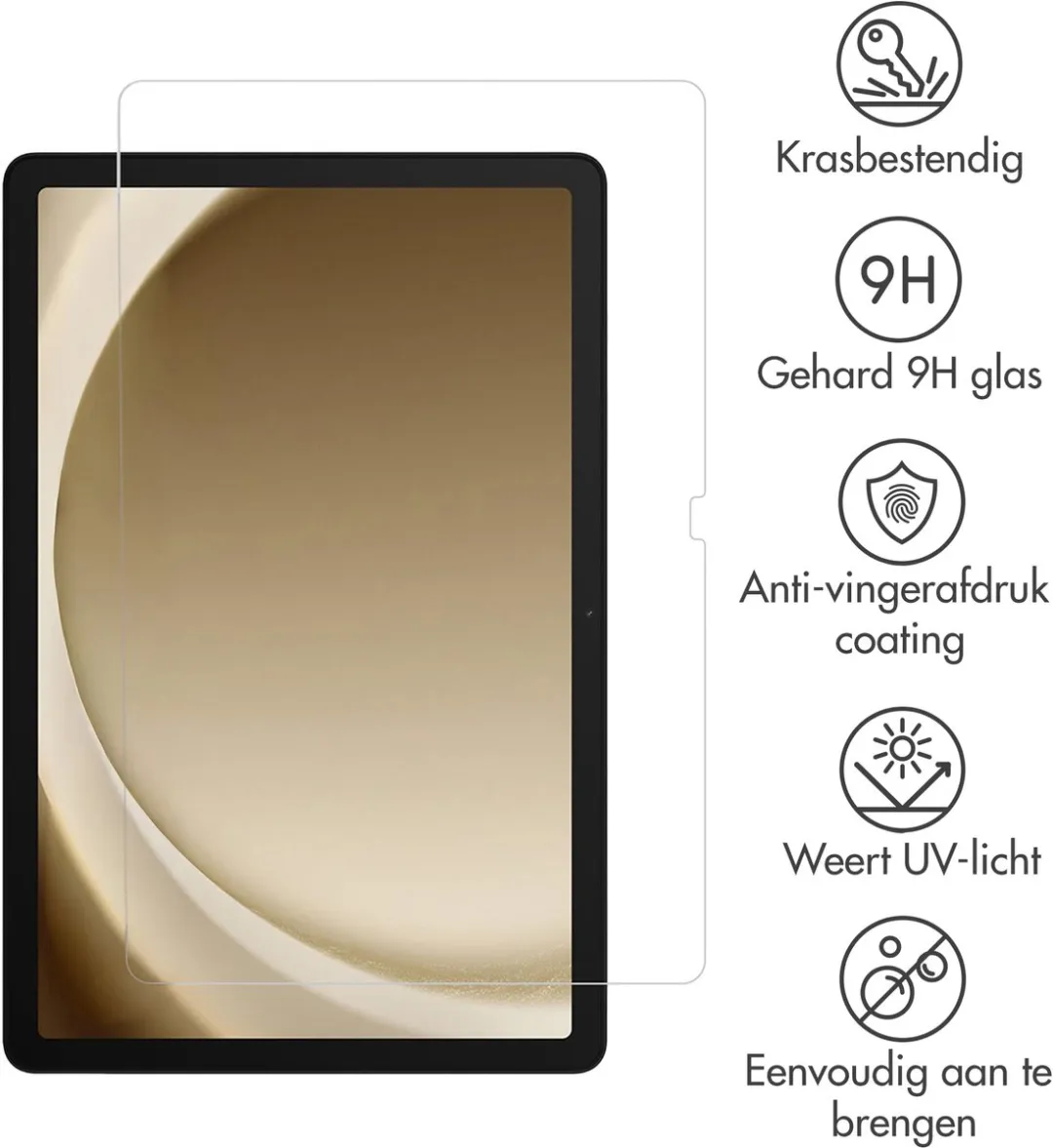 imoshiion Tablet Screenprotector SH00067636 - Gehard Glas - Transparant