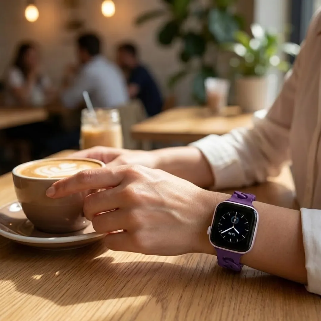 NUVEX Donker Paars Horlogebandje Apple Watch - One Size