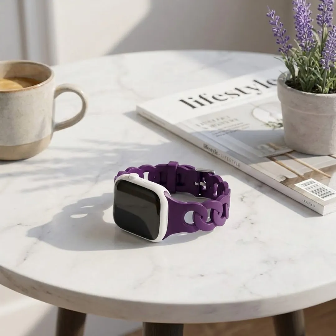 NUVEX Donker Paars Horlogebandje Apple Watch - One Size