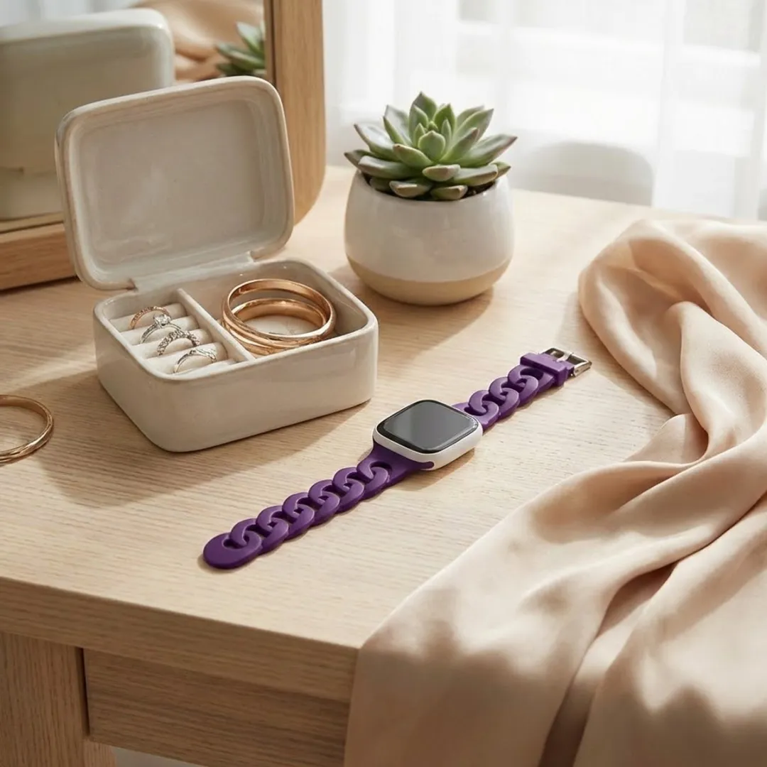 NUVEX Donker Paars Horlogebandje Apple Watch - One Size