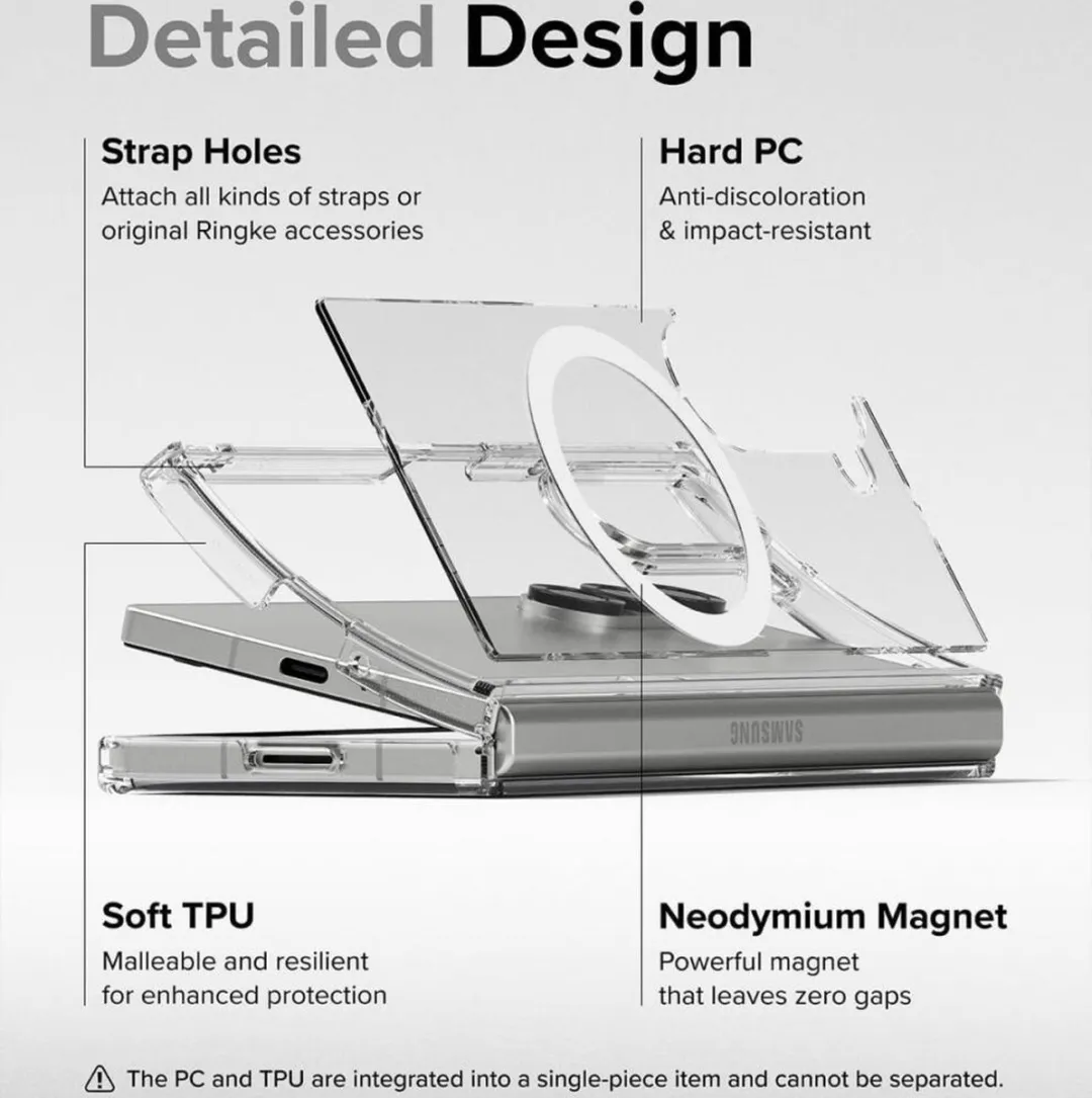 Ringke Fusion Magnetic Hoesje Samsung Galaxy Z Fold 6 - Transparant