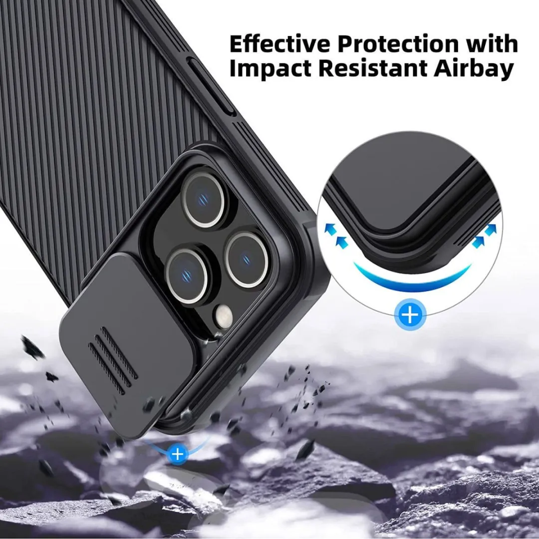 Nillkin CamShield Pro iPhone 14 Pro Hoesje - Zwart