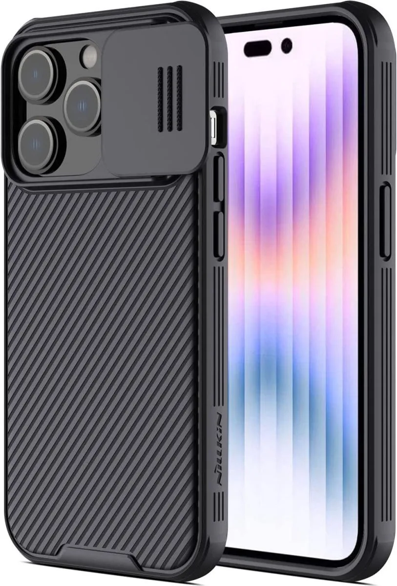 Nillkin CamShield Pro iPhone 14 Pro Hoesje - Zwart