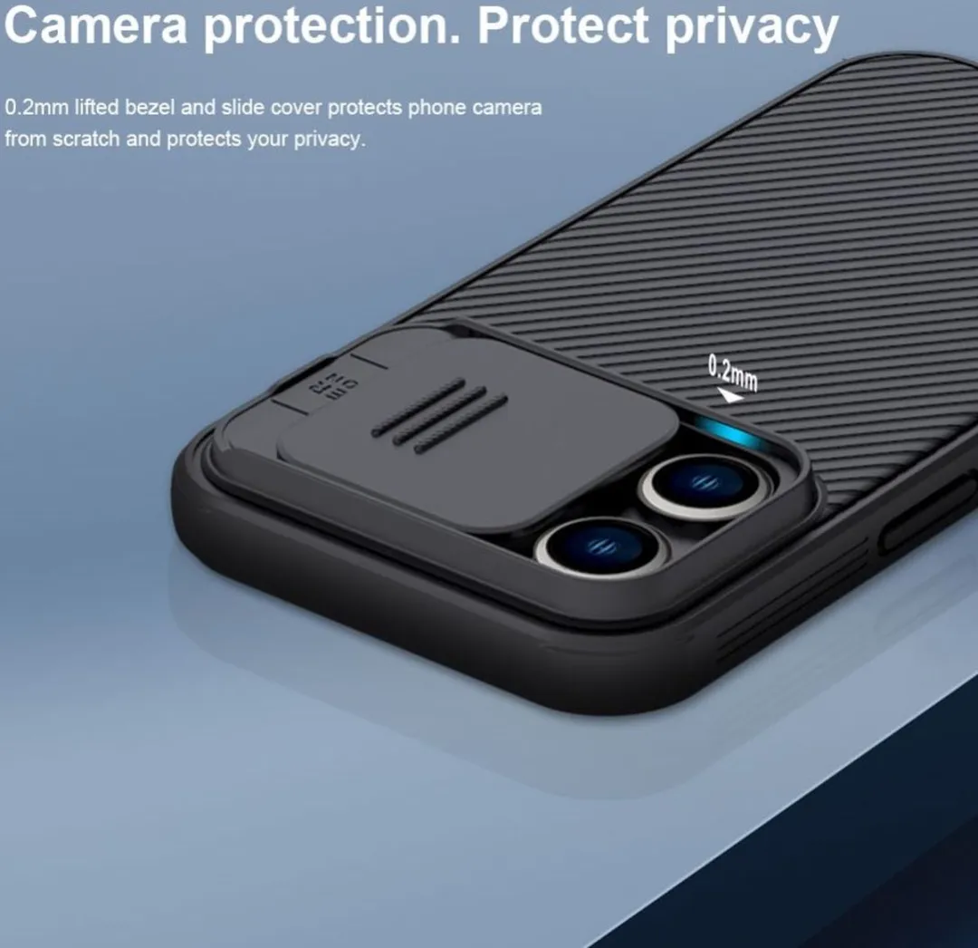 Nillkin CamShield Pro iPhone 14 Pro Hoesje - Zwart - afbeelding 6 van 6