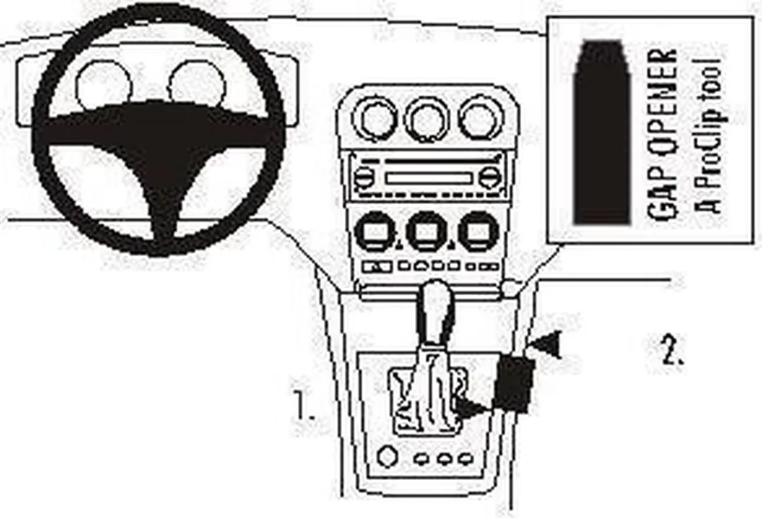 Brodit ProClip 833124 Houder Alfa Romeo 156 2002-2006 - Zwart