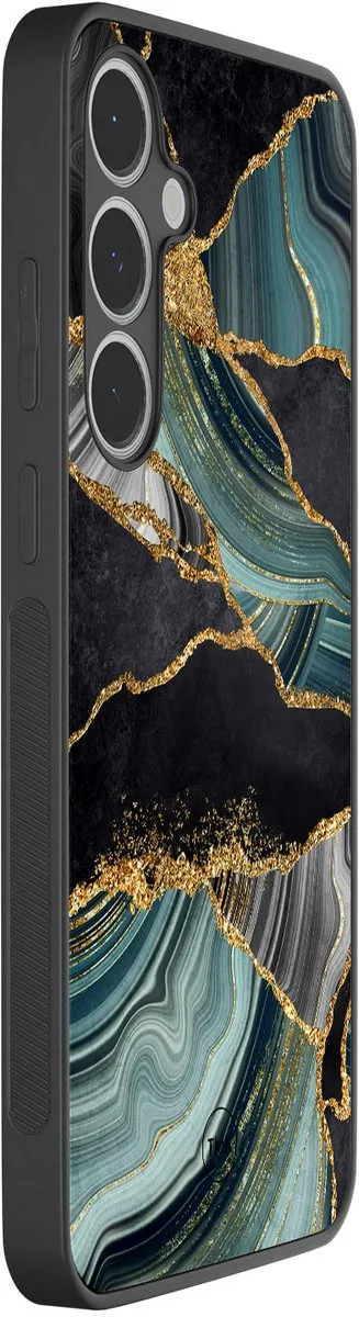 Casevibes S/S24FE/B/013 Hoesje Samsung Galaxy S24 FE - Marble Jade Stone