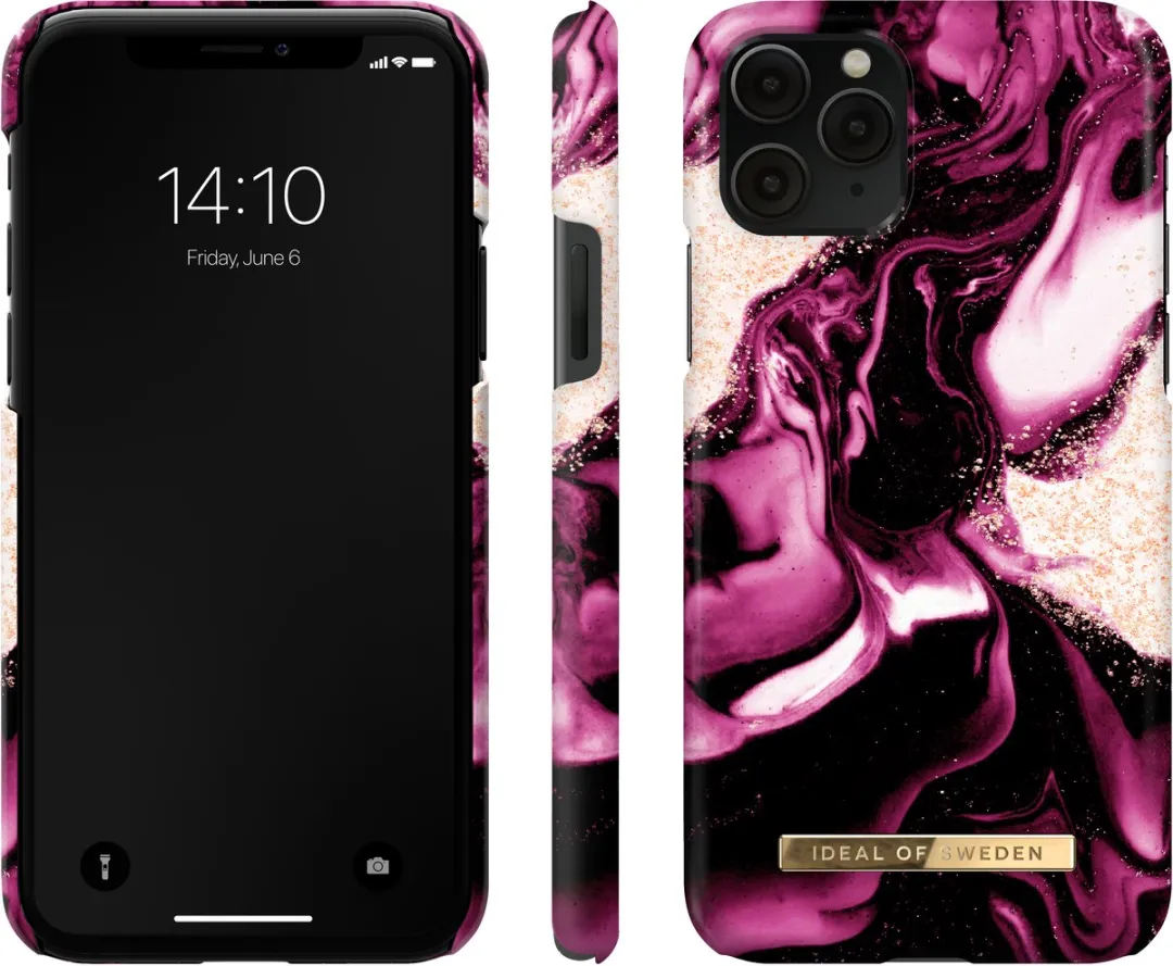 iDeal of Sweden iPhone 11 Pro/XS/X Hoesje Golden Ruby Marble - IDFCAW21-I1958-319