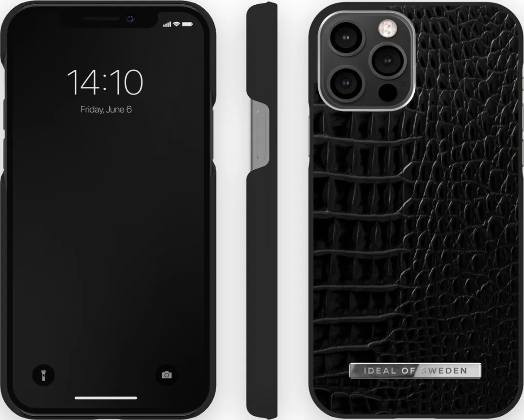 iDeal of Sweden Atelier Case iPhone 12 Pro Neo Noir Croco Silver - IDACSS22-I2061-306