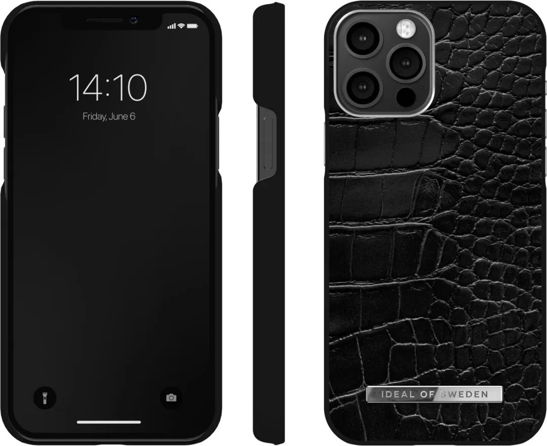 iDeal of Sweden Atelier Case iPhone 12 Pro Neo Noir Croco Silver - IDACSS22-I2061-306