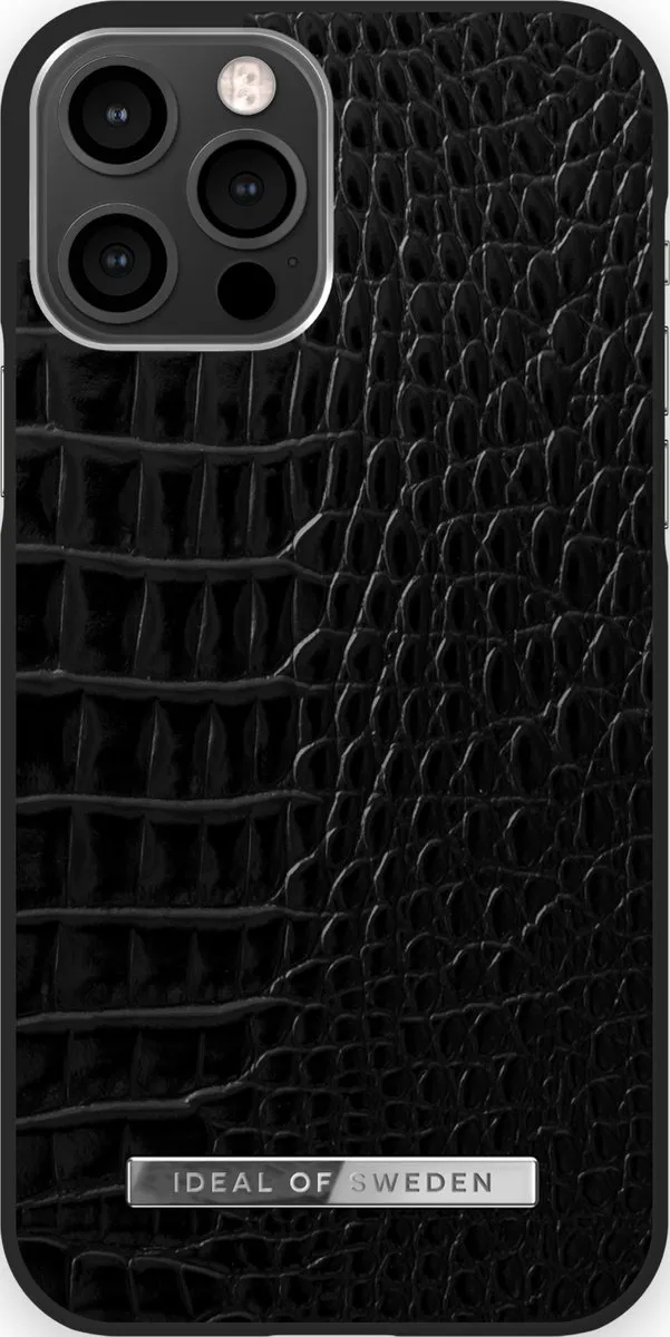 iDeal of Sweden Atelier Case iPhone 12 Pro Neo Noir Croco Silver
