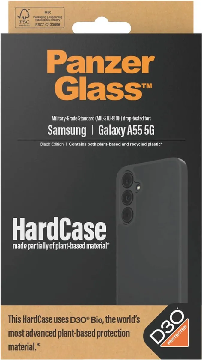 PanzerGlass Samsung Galaxy A55 HardCase D3O - Zwart