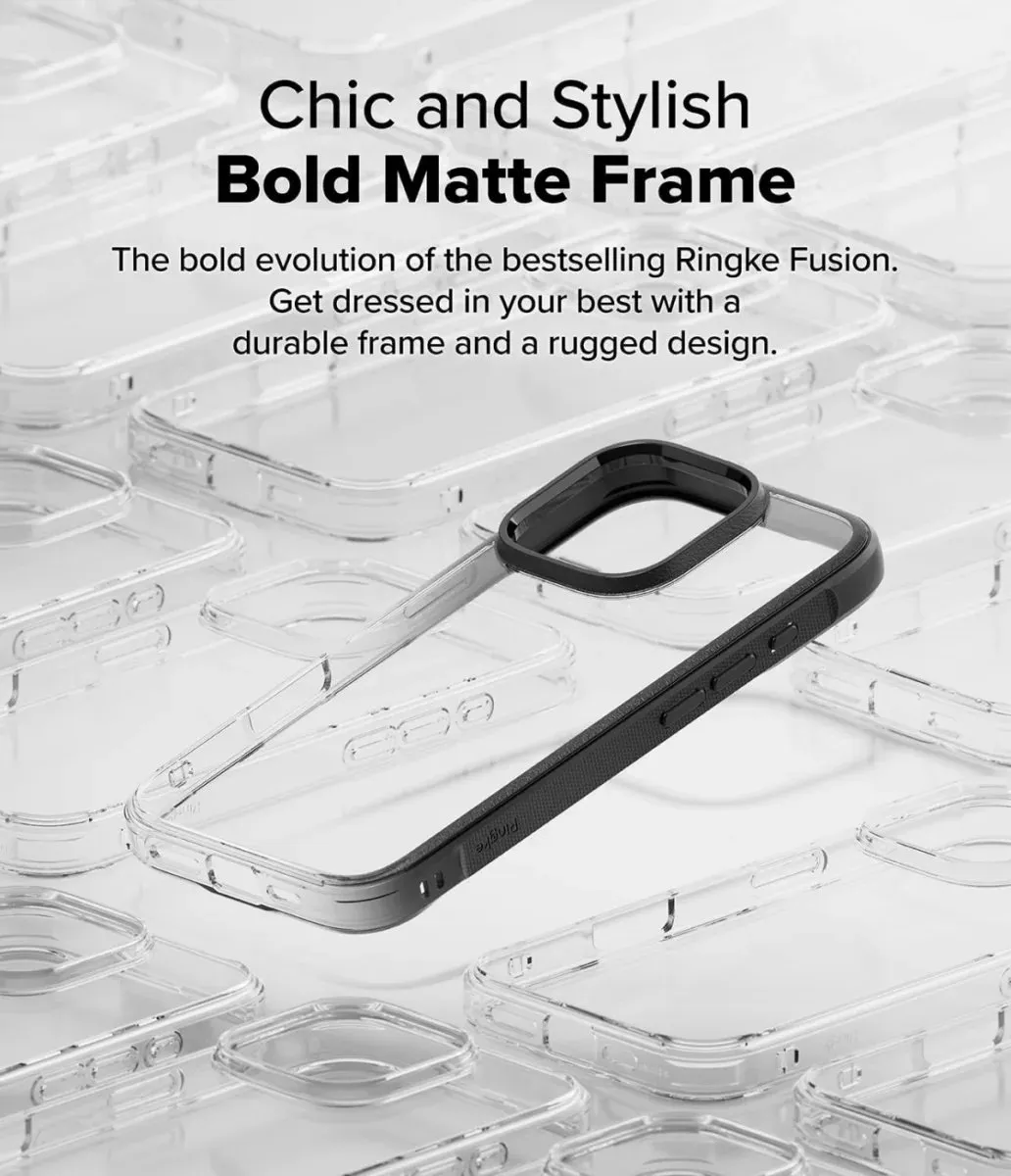 Ringke Fusion Bold Magnetic Hoesje iPhone 16 Pro Max - Zwart