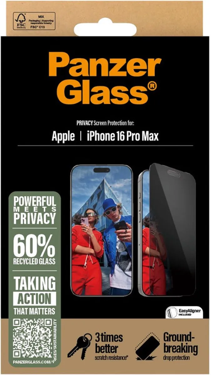 PanzerGlass P2864 Screenprotector iPhone 16 Pro Max