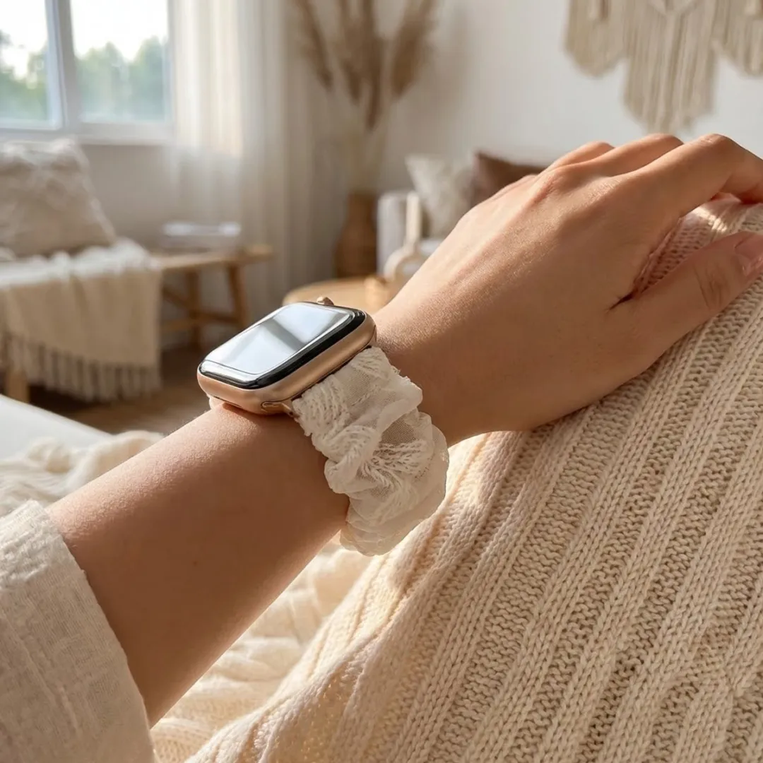 NUVEX Beige Horlogeband Apple Watch - One Size