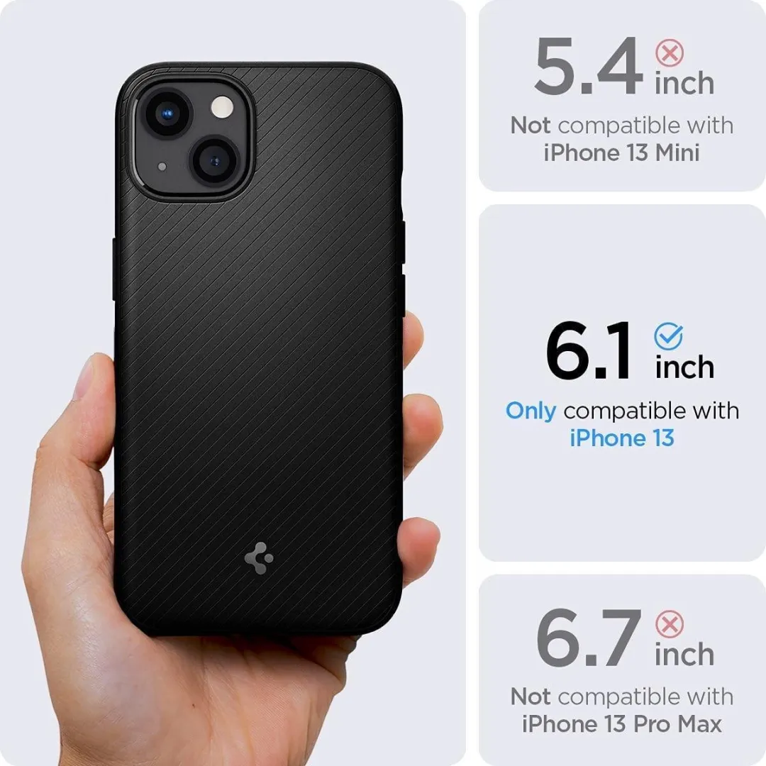 Spigen Armor Magneetring TPU Hoesje iPhone 13 - Zwart