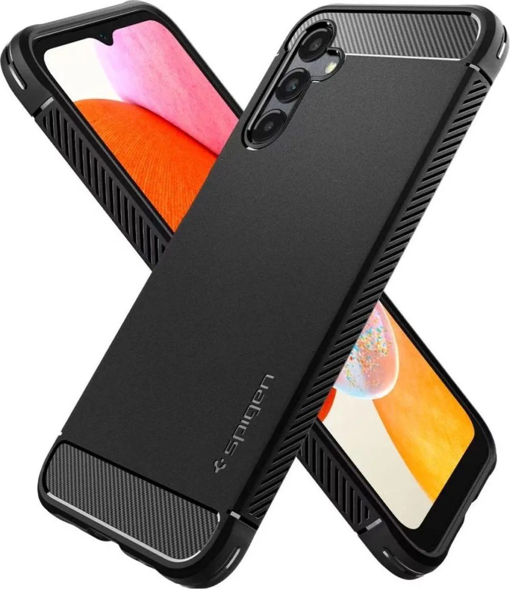 Spigen Rugged Armor ACS05875 Hoesje - Samsung Galaxy A14 - Zwart - afbeelding 6 van 6