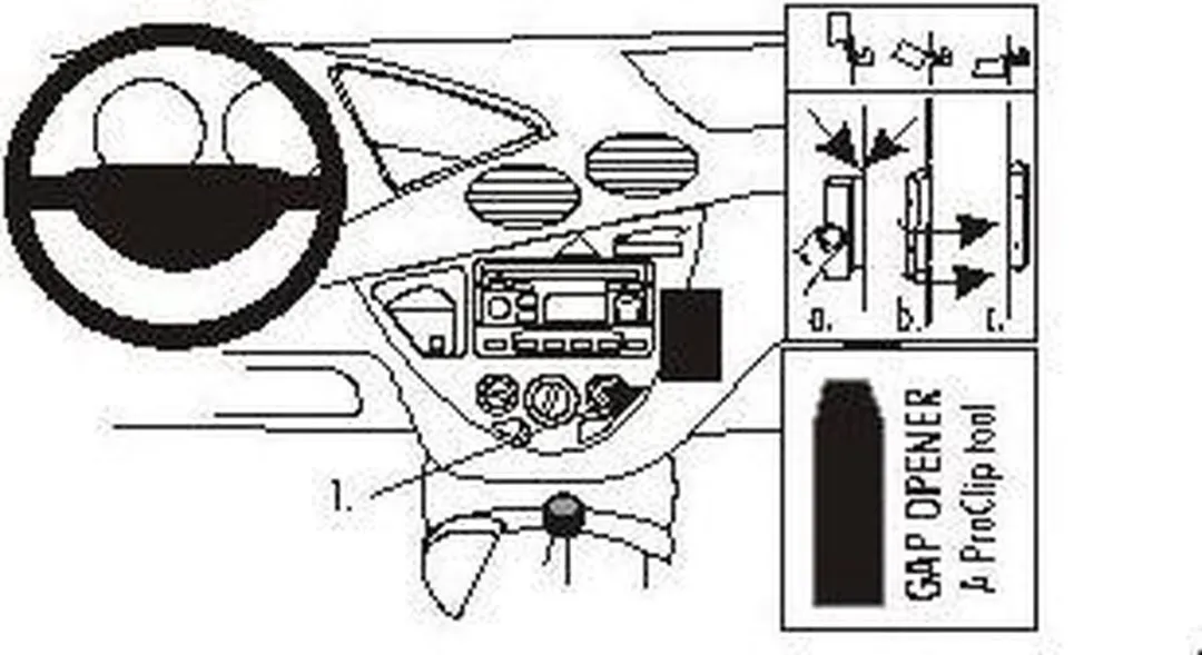 Brodit ProClip 852788 Ford Focus Houder - Angled Mount