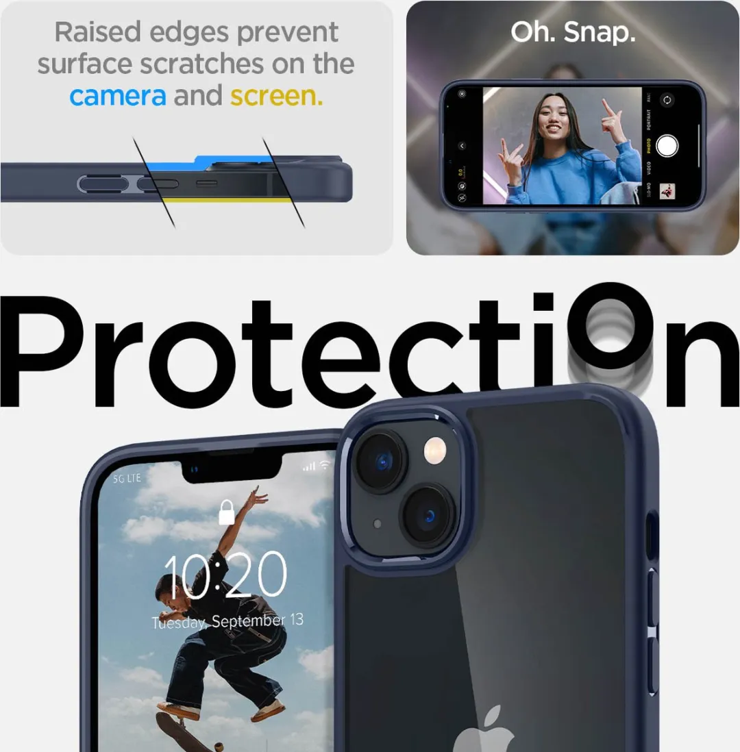 Spigen Ultra Hybrid ACS04899 iPhone 14 Plus Hoesje - Navy - afbeelding 6 van 6