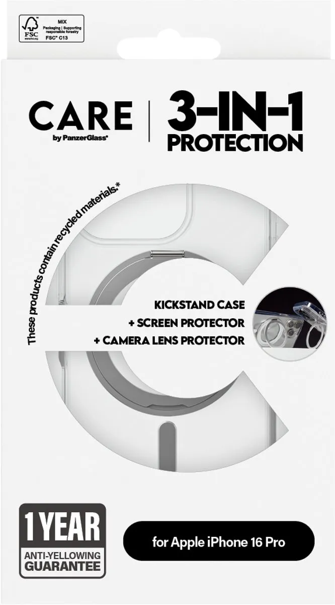PanzerGlass 3-in-1 Keramische Bundel iPhone 16 Pro