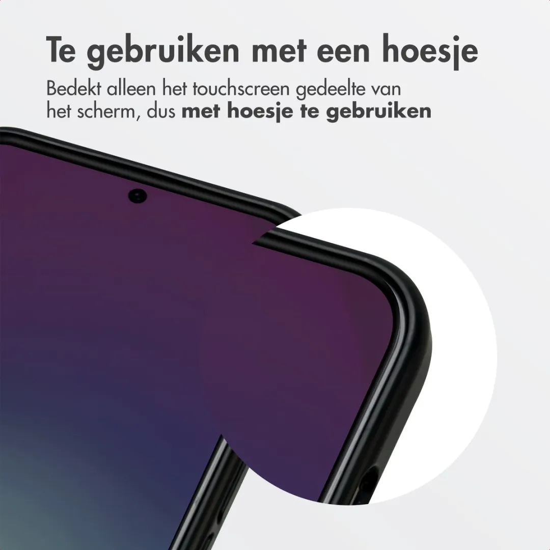 Accezz Screenprotector Samsung Galaxy A57 - Gehard Glas Privacy - 1 Stuk - afbeelding 6 van 6