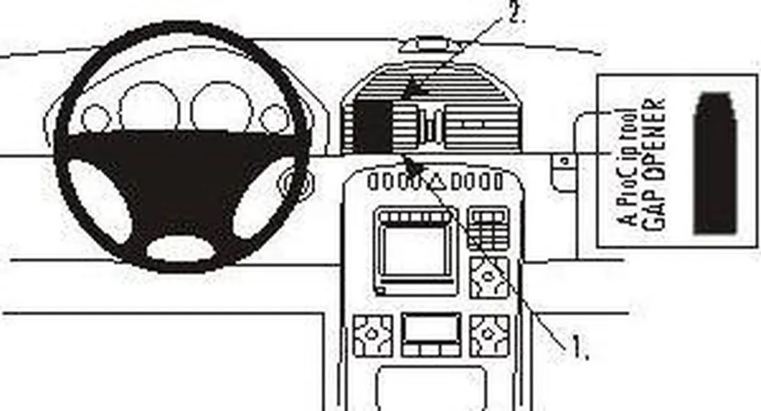 Brodit ProClip 853248 Houder - Mercedes CL-Klasse 2001-2002 - Grijs