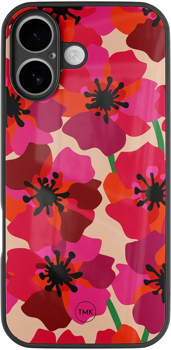 Casevibes iPhone 16 Hoesje Roze Floral Bliss