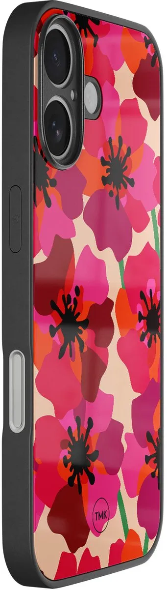 Casevibes iPhone 16 Hoesje Roze Floral Bliss - TPU Glossy