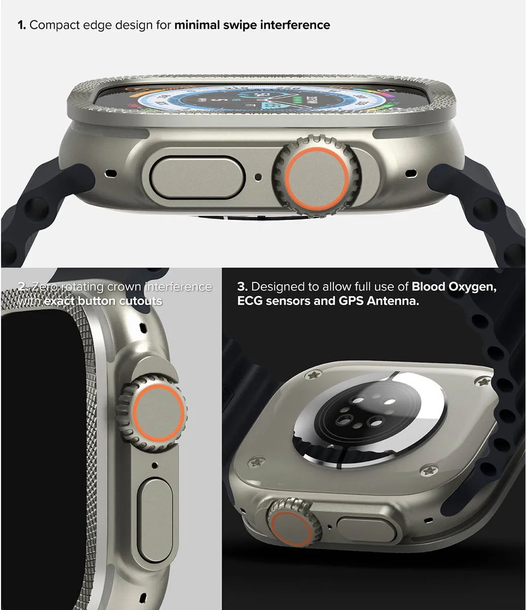 Ringke Bezel Styling + Schermbeschermer Apple Watch Ultra 49mm - Zilver