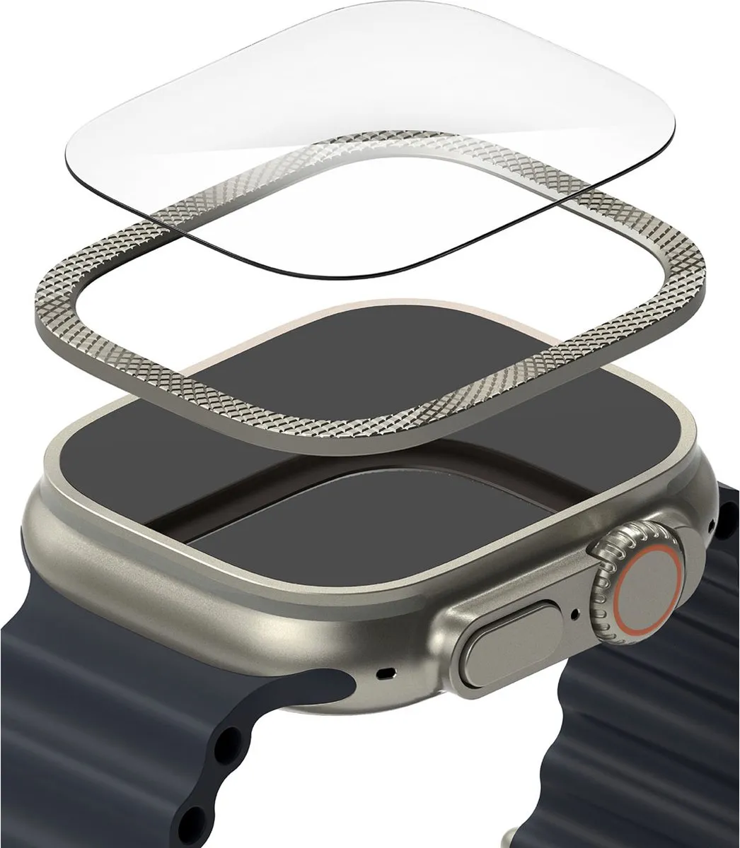 Ringke Bezel Styling + Schermbeschermer Apple Watch Ultra 49mm - Zilver