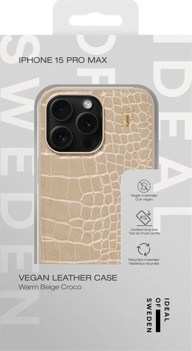 iDeal of Sweden iPhone 15 Pro Max Backcover - Warm Beige Croco - IDVLC-I2367P-456