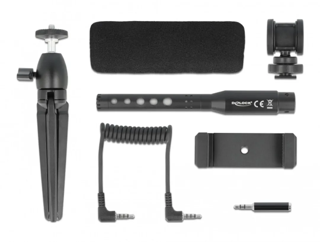 Delock 66582 Shotgun Microfoon - Zwart