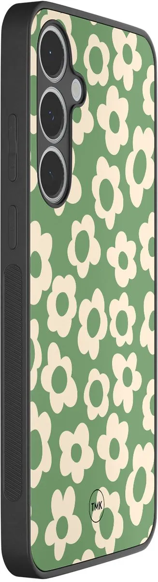 Casevibes S/S24FE/B/005 Hoesje Samsung Galaxy S24 FE - Groen - Bloemen