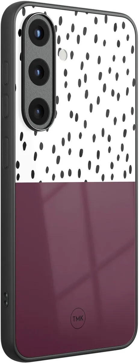 Casevibes Hoesje Samsung Galaxy S25 - Paars Burgundy Dots