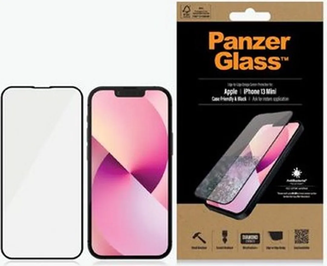 PanzerGlass PZ-PRO2744 iPhone 13 Mini Schermbeschermer - Zwart