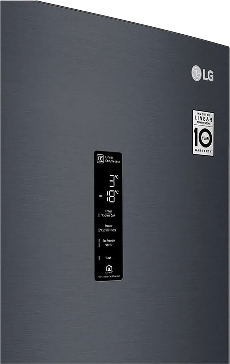 LG GBB72MCDMN Koel-Vriescombinatie 384L - Zwart