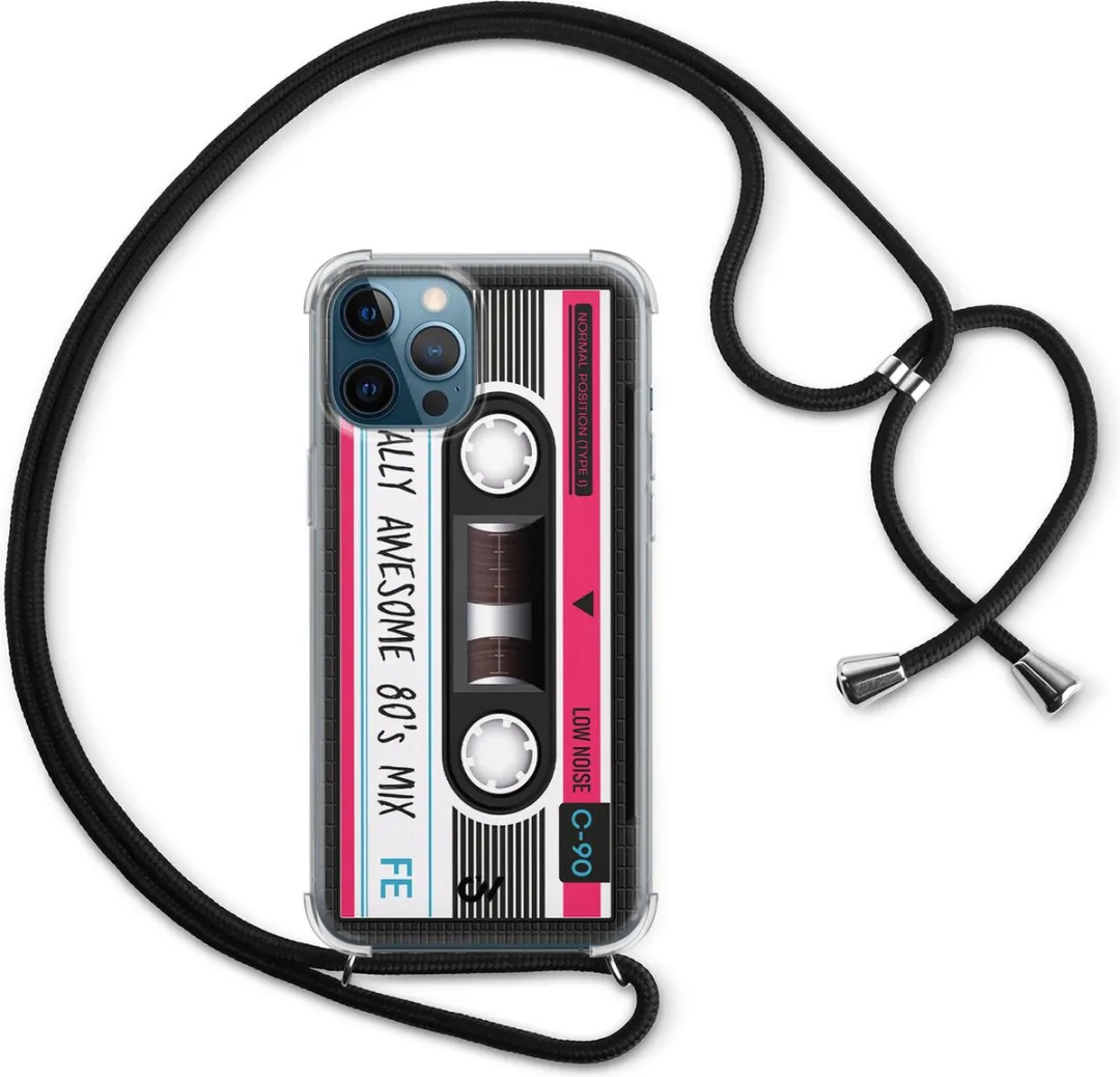 Casevibes Telefoonhoesje iPhone 12 Cassette - Grijs C/12/UV/009