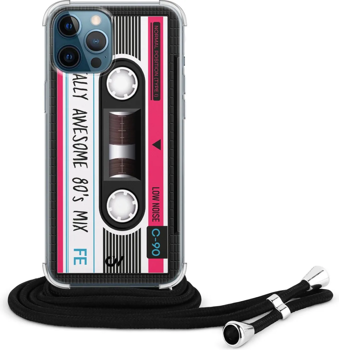 Casevibes Telefoonhoesje iPhone 12 Cassette - Grijs C/12/UV/009
