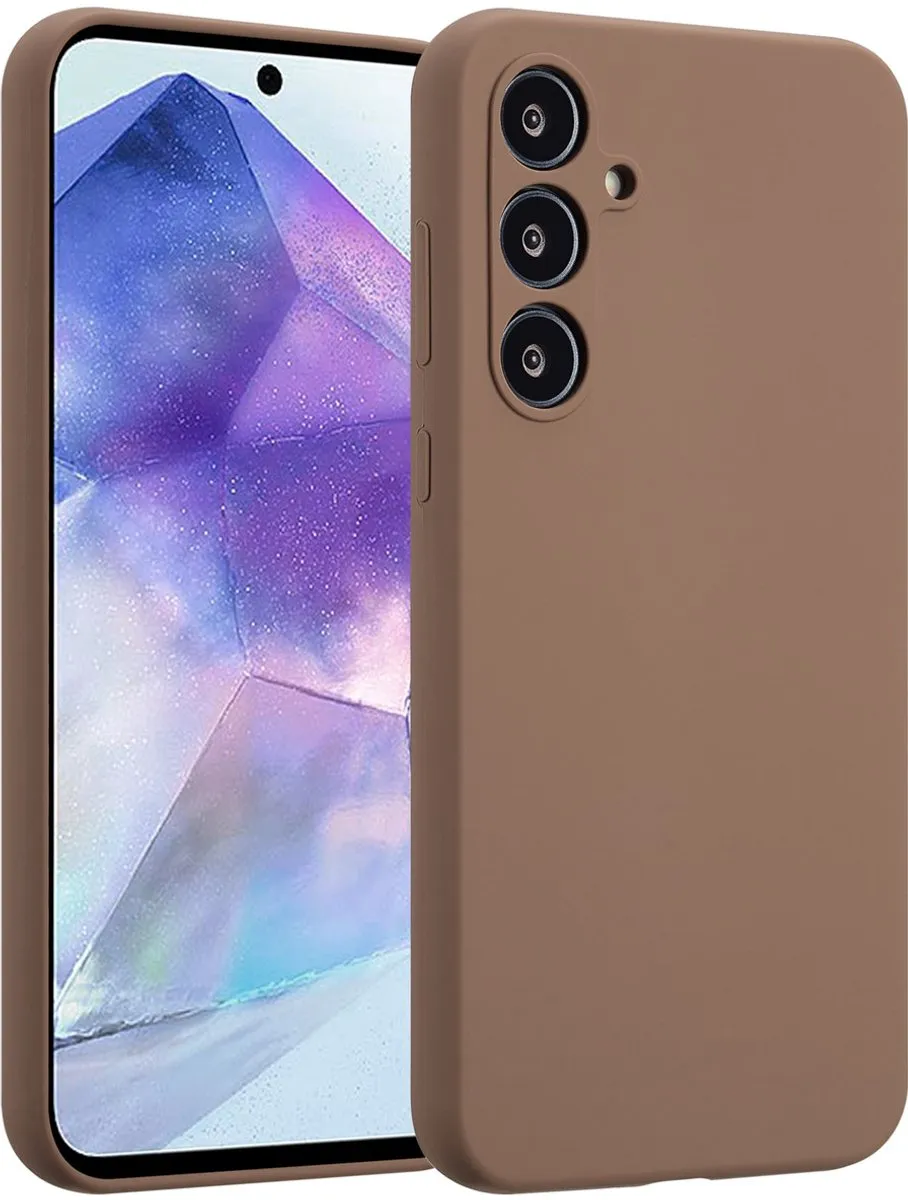 Accezz Hoesje Samsung Galaxy A55 Lichtbruin