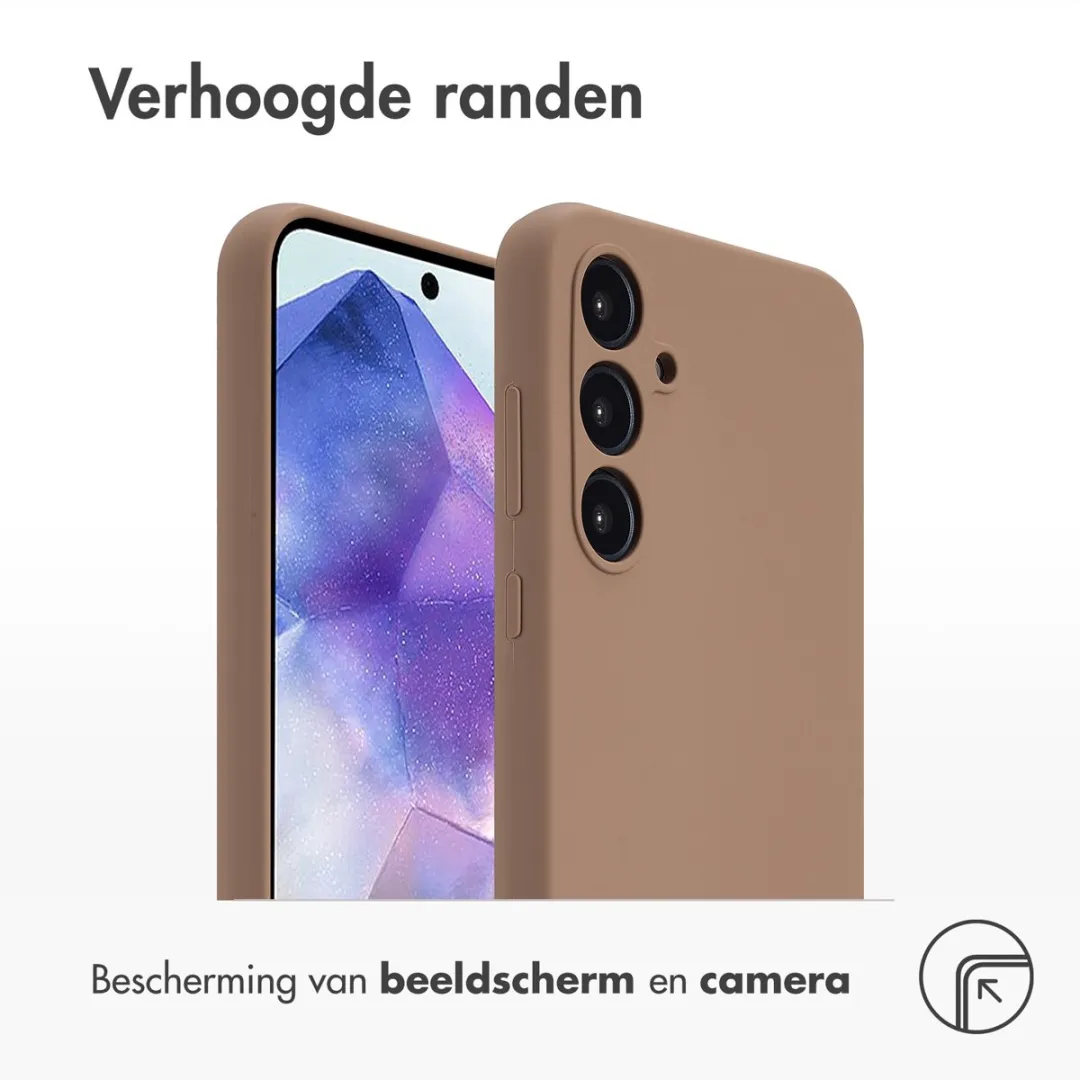 Accezz Hoesje Samsung Galaxy A55 Lichtbruin