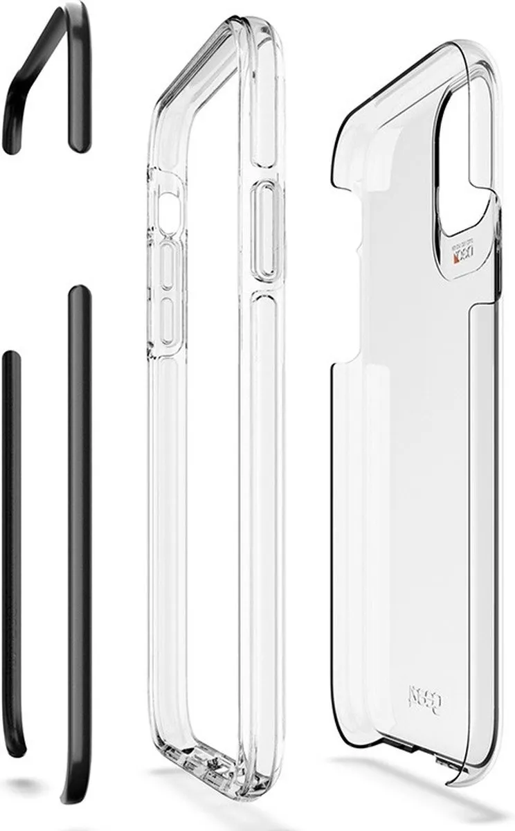Gear4 Piccadilly iPhone 11 Pro Hoesje - Transparant Zwart